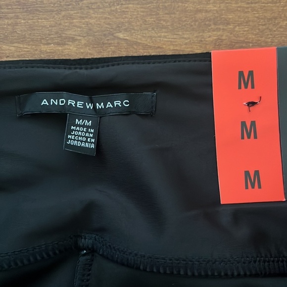 NWT Andrew Marc black Faux Suede Skinny Pants Size M - Picture 10 of 12
